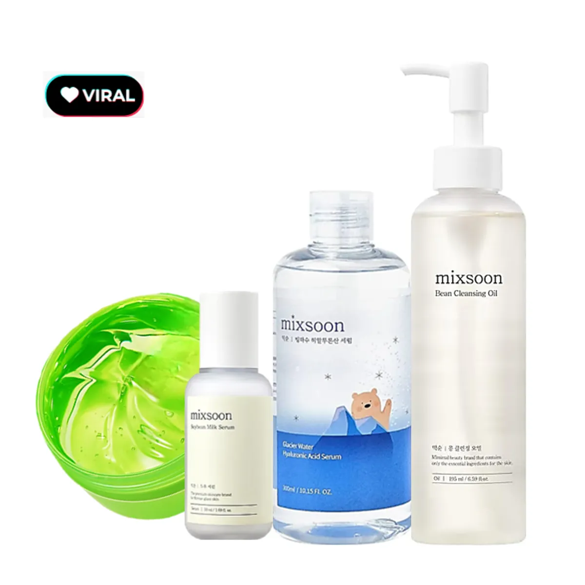 MIXSOON - SET MIXSOON BEAN CLEANSING + HYALURONIC + SOYBEAN SERUM