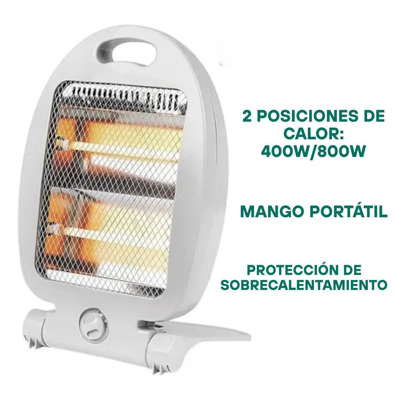 GENERICO - Estufa White House A Cuarzo 800W Blanco