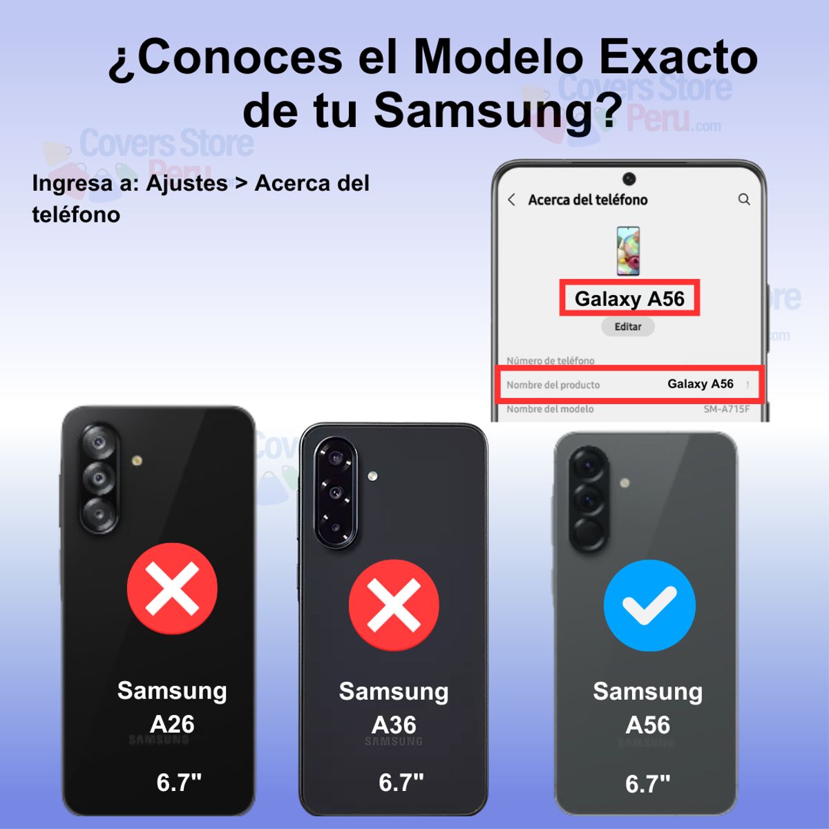 GENERICO - Funda para Samsung A56 Holder Parante + Anillo Azul
