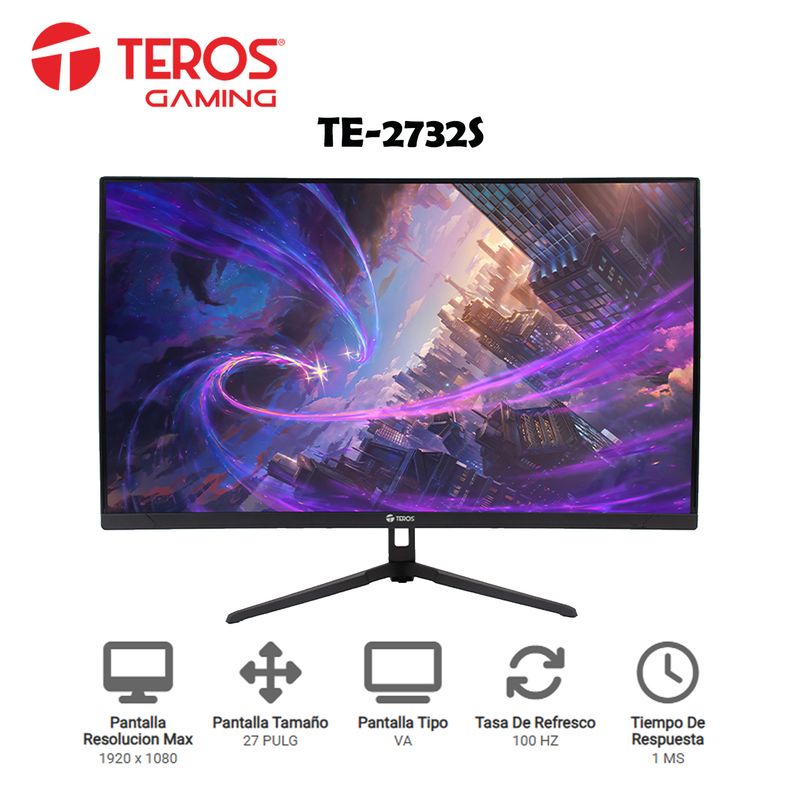 TEROS - Monitor Teros TE-2732S 27 Full HD Curvo VA 100Hz 1ms FreeSync HDMI