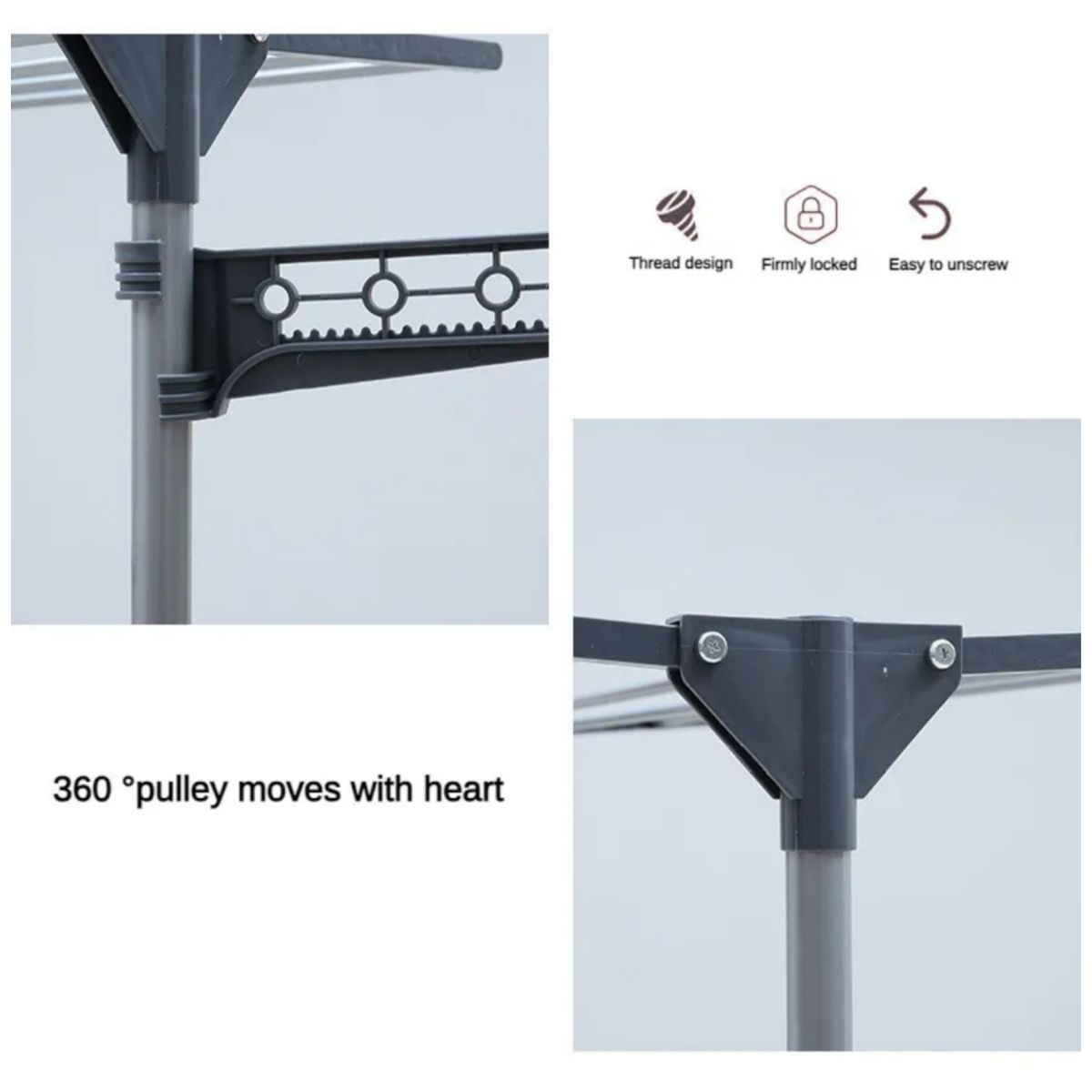 GENERICO - Tendedero de ropa armable de 3 niveles azul