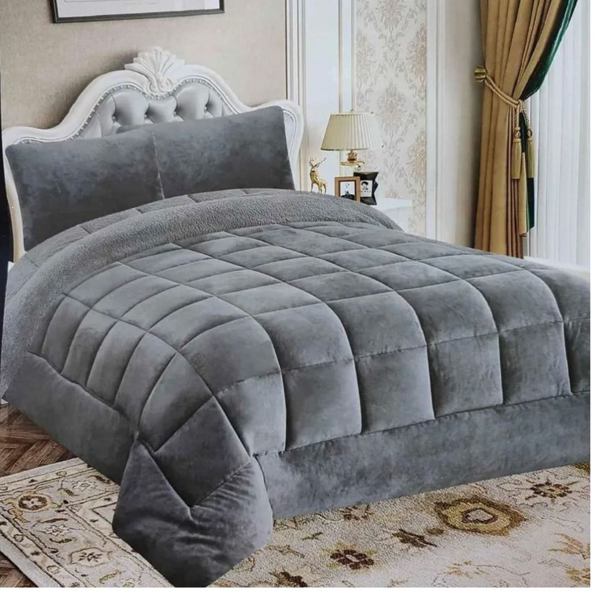 GOLDSUN - EDREDÓN PIEL DE DURAZNO CON CARNERO KING