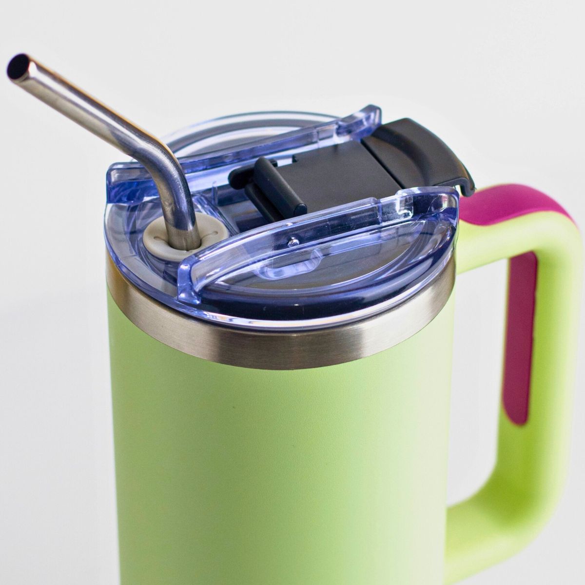 WECOOL - Mug 30oz- VerdeTapa Clásica con kit de cañitas