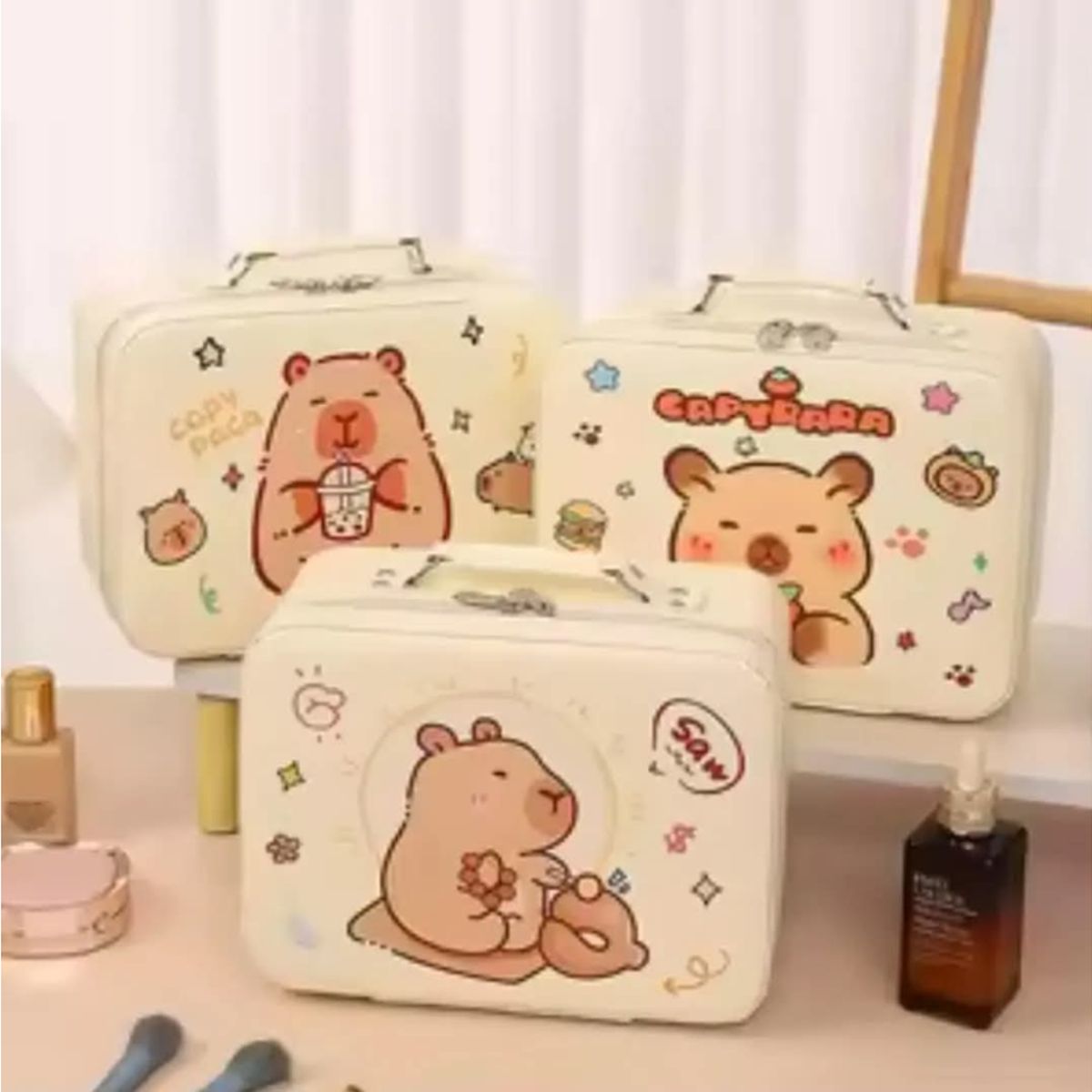 GENERICO - Neceser Maleta Joyero De Viaje De Capibara - Diseños Aleatorios