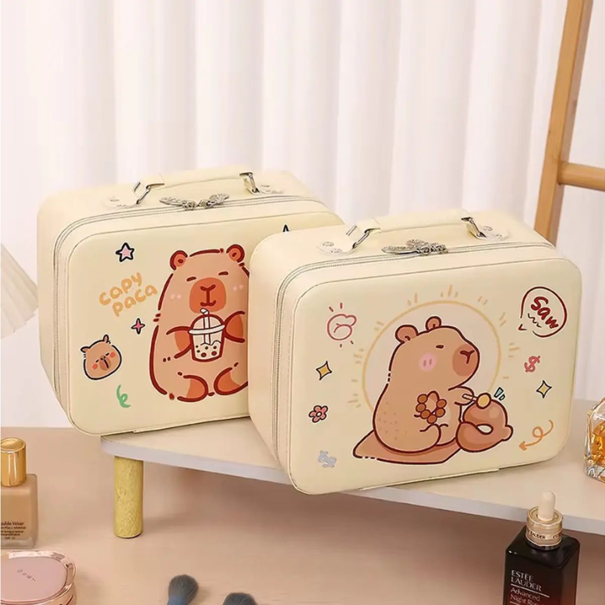 GENERICO - Neceser Maleta Joyero De Viaje De Capibara - Diseños Aleatorios