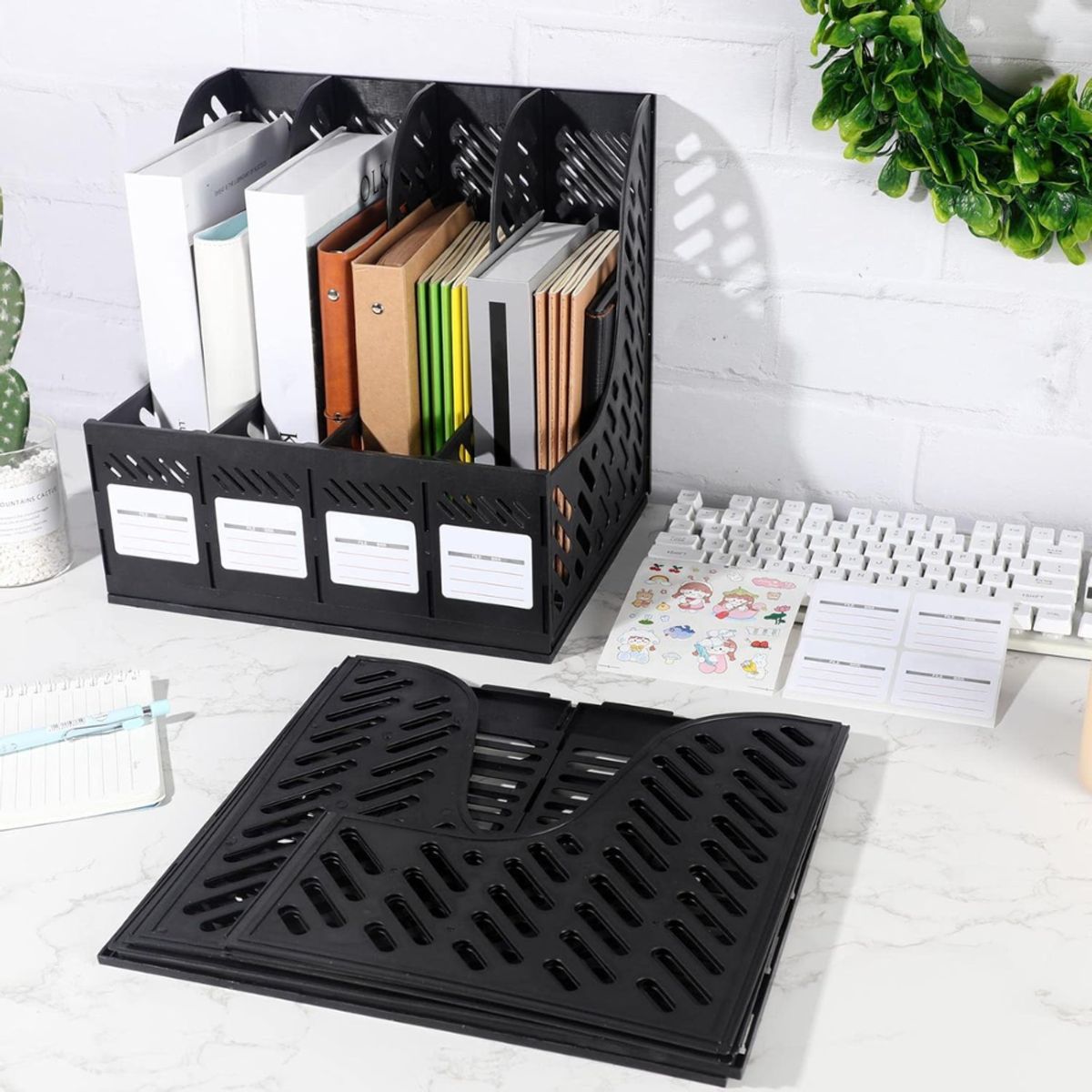 MINARI - Pack x3 Organizador de Escritorio Oficina 4 Divisiones AP4