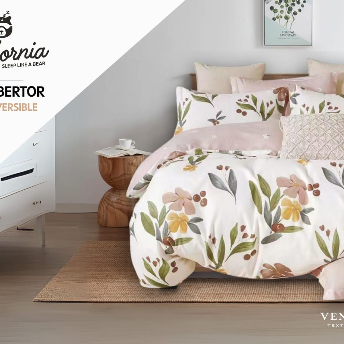 MINGDA - Set de Edredón QUEEN + Set de sabanas + Fundas