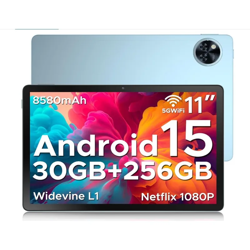 DOOGEE - Tablet DOOGEE U11 Pro IPS 11 pulgadas HD 30GB RAM+256GB ROM, 8580mAh, AZUL