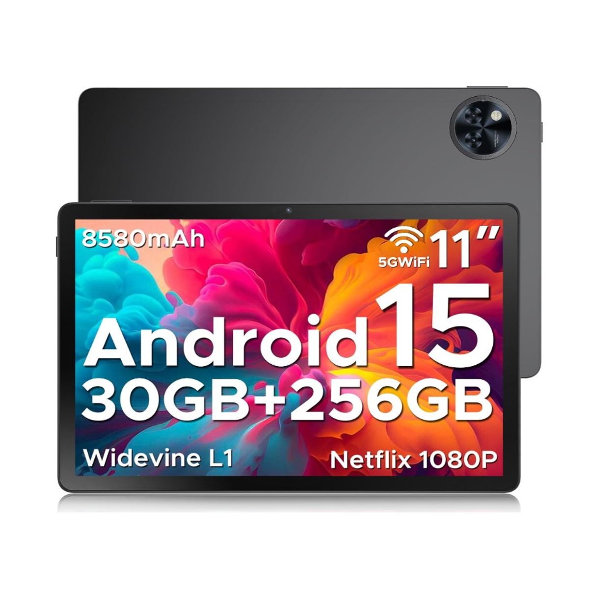 DOOGEE - Tablet DOOGEE U11 Pro IPS 11 pulgadas HD 30GB RAM+256GB ROM, 8580mAh, Negro