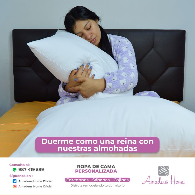 AMADEUS HOME - Pack x 2 Almohadas Napa siliconada Antialérgica Cama Dos Plazas