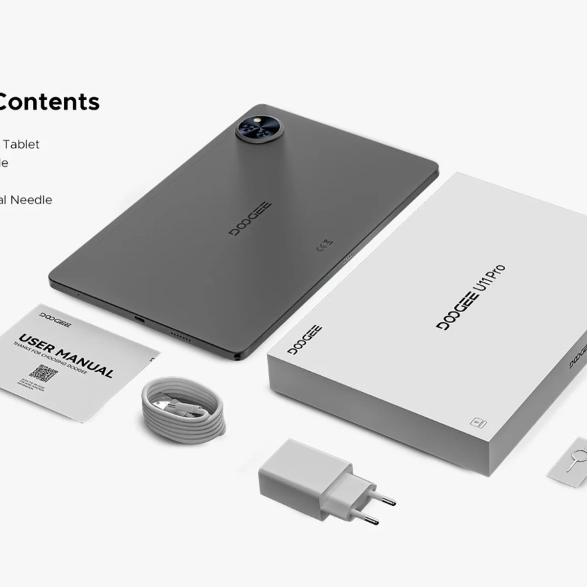 DOOGEE - TABLET DOOGEE U11 Pro, 13MP, 5MP, 6 RAM+256GB ROM, 8580mAh, 1280x800, 90Hz, Negro