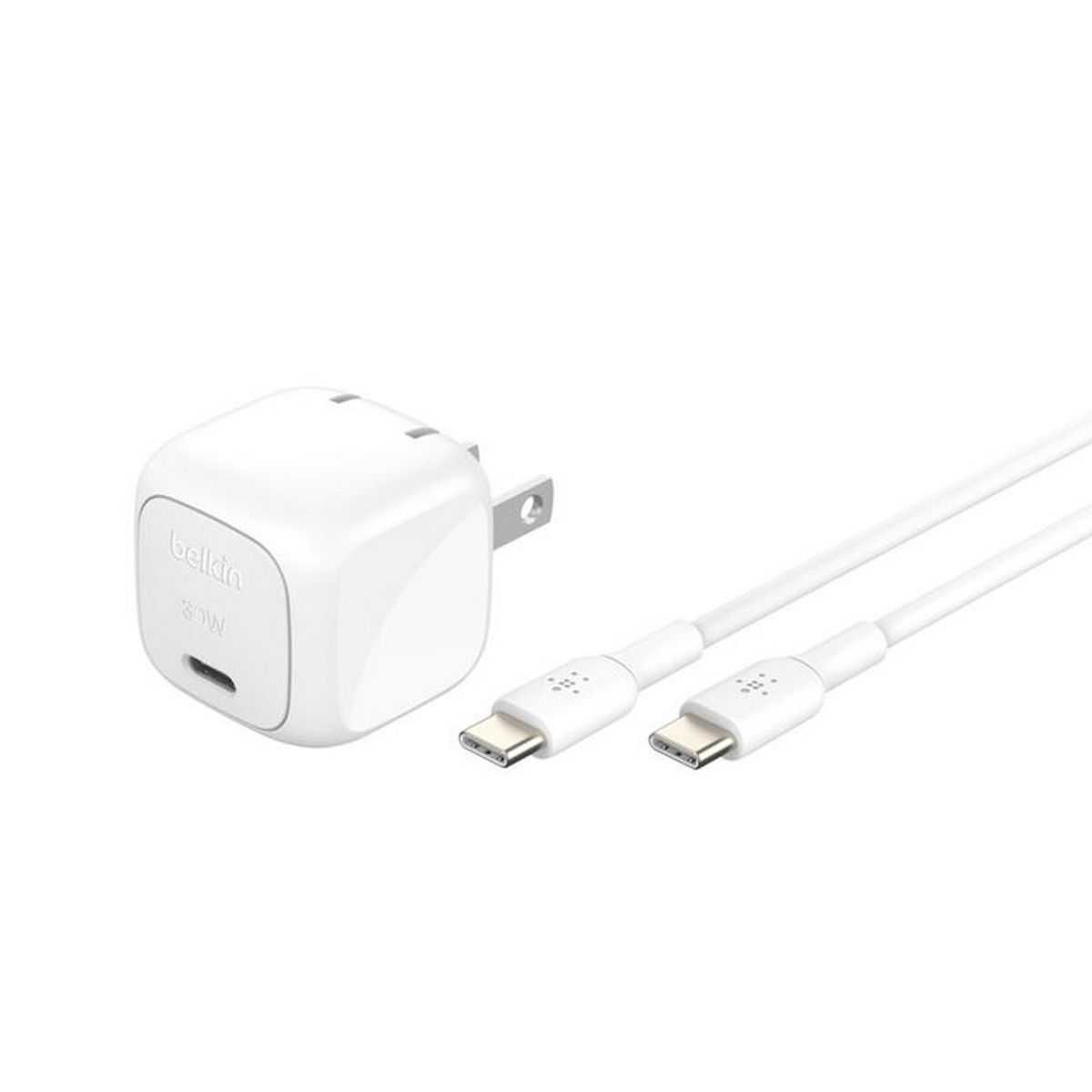 BELKIN - Cargador Belkin Compact 30W USB-C Charger + USB-C Cable - WCA008dq1MWH
