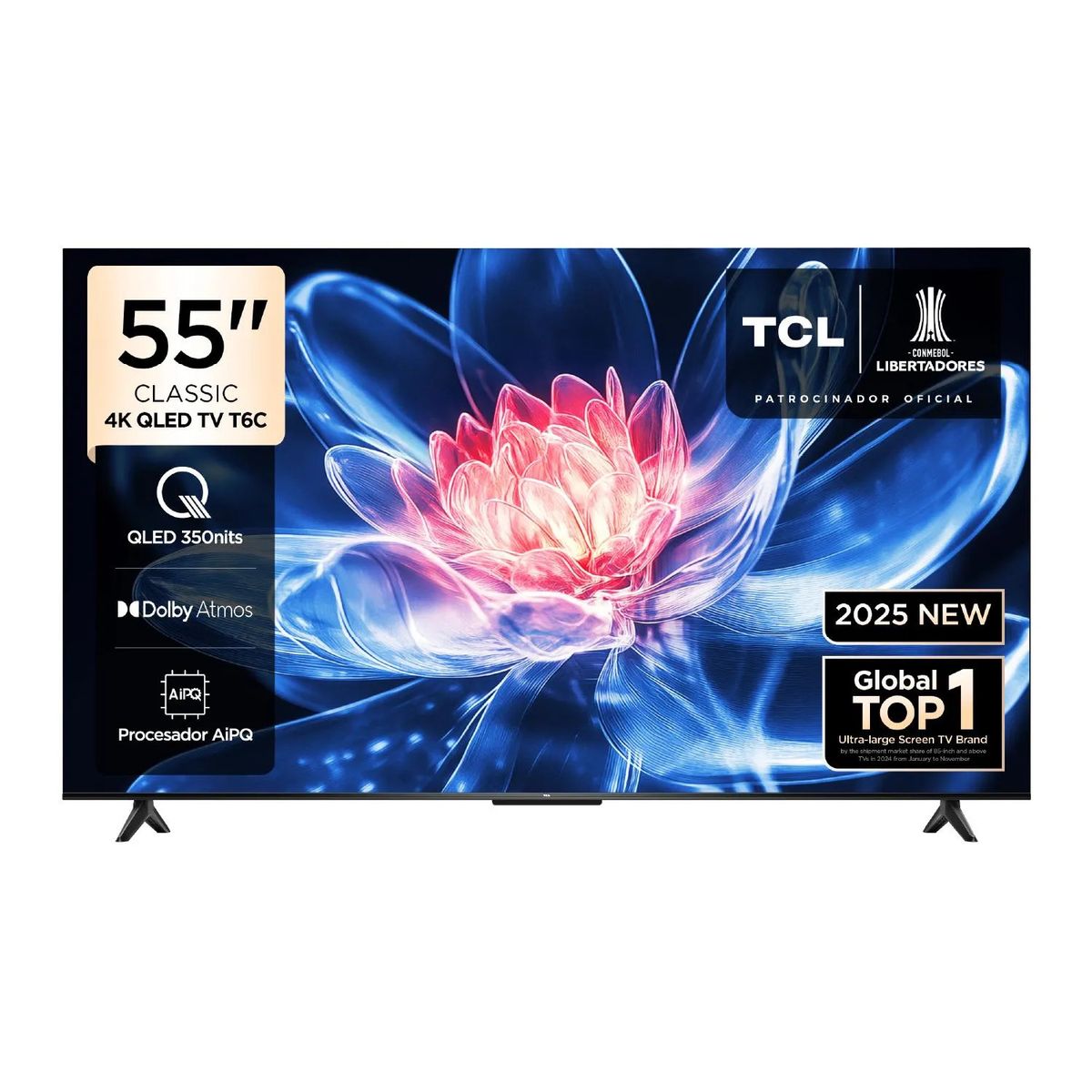 TCL - Televisor Tcl 55 Qled 4k 55t6c Google Tv+ soundbar samsung c400