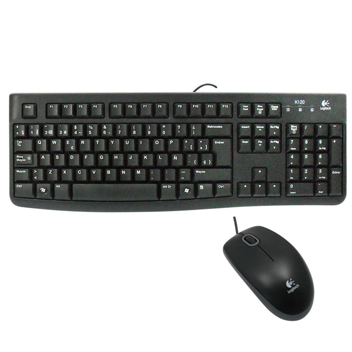 KIT TECLADO Y MOUSE LOGITECH MK120 USB NEGRO, marca LOGITECH - Foto Principal