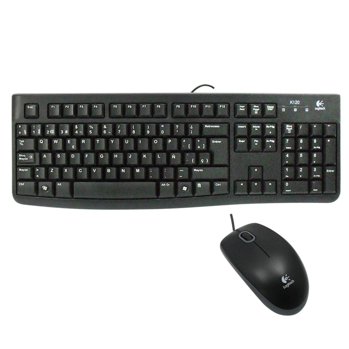 KIT TECLADO Y MOUSE LOGITECH MK120 USB NEGRO, marca LOGITECH - Foto Principal
