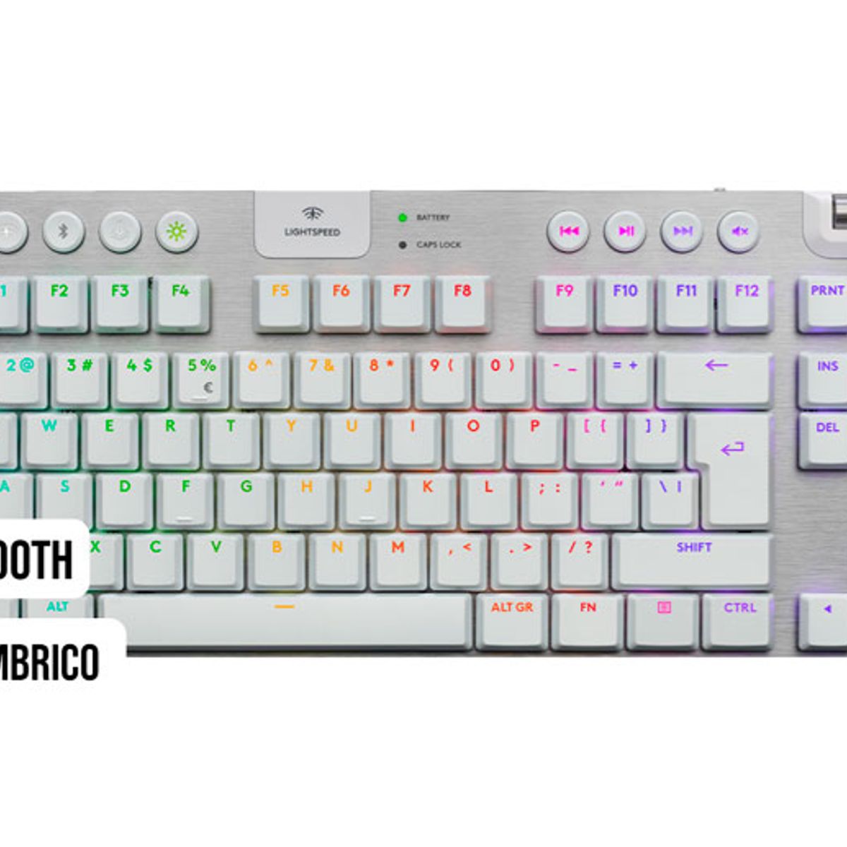 LOGITECH - TECLADO LOGITECH G915 X TKL INALÁMBRICO LIGHTSPEED BLUETOOTH RGB KEYCONTROL BLANCO