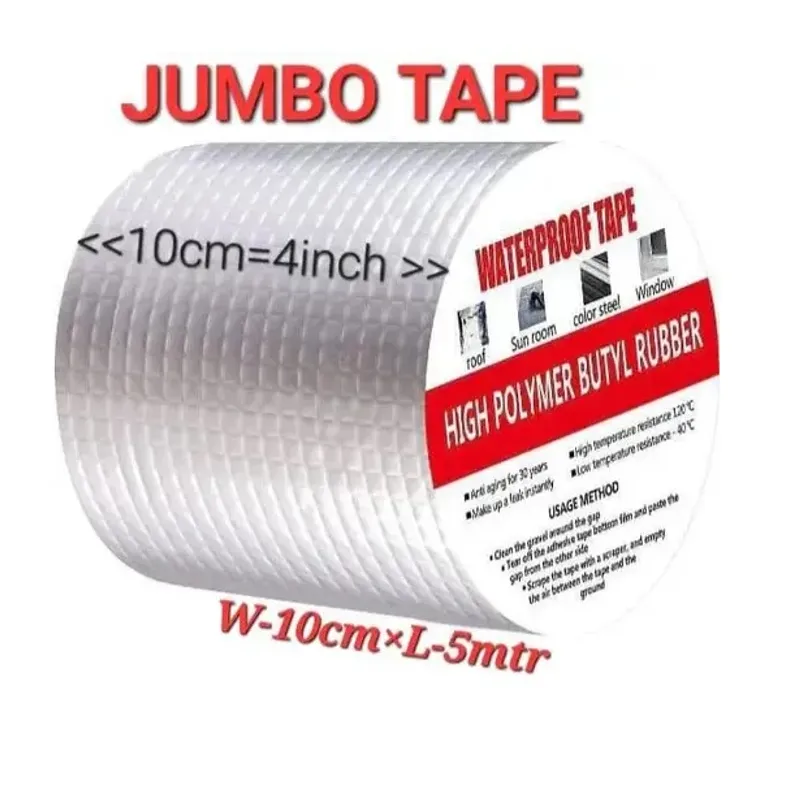 GENERICO - CINTA IMPERMEABLE PARA REPARACIÓN DE FUGAS DE AGUA 10 CM X 5 MT