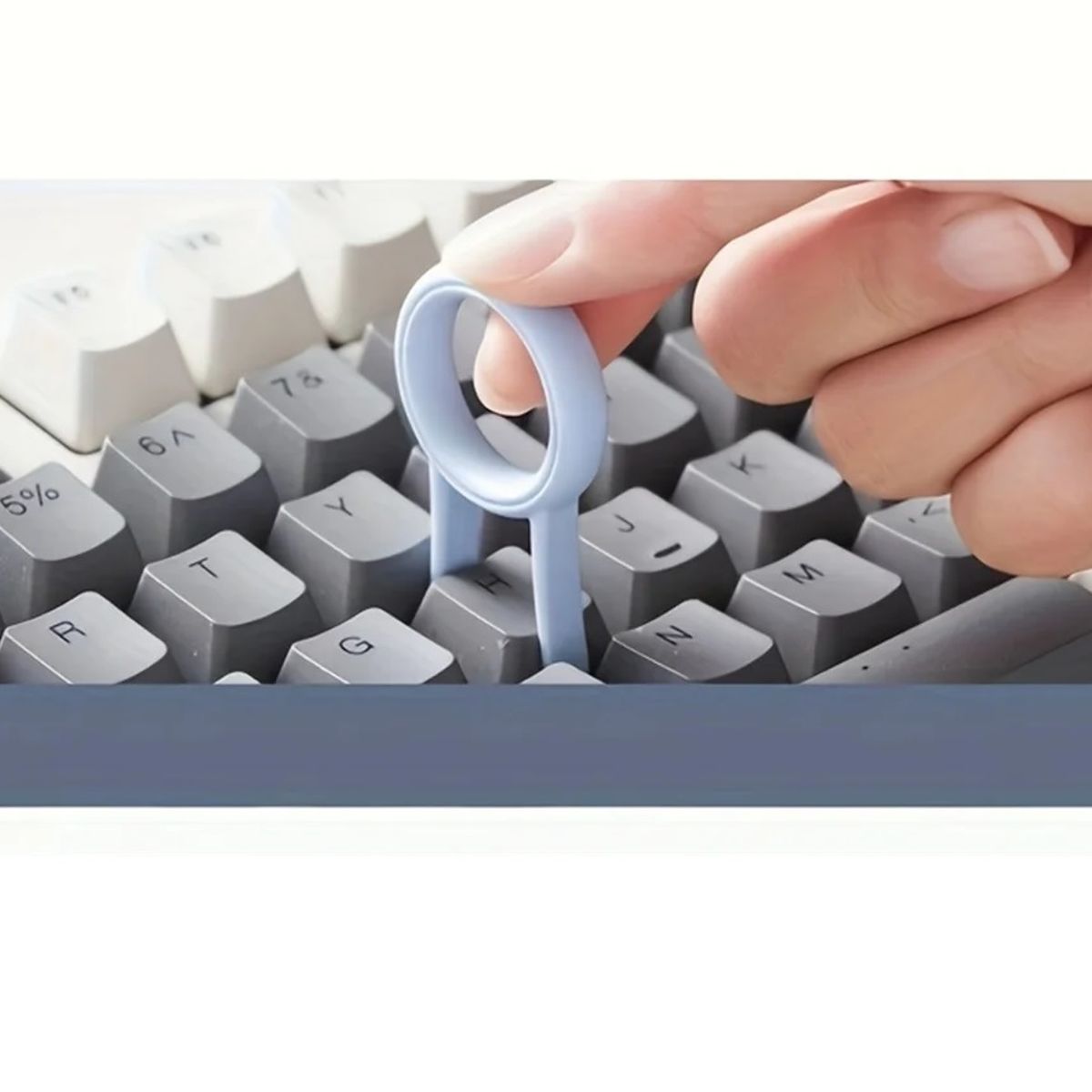 GENERICO - KIT DE LIMPIEZA DE TECLADO LIMPIADOR DE LAPTOP CON CEPILLO CELESTE