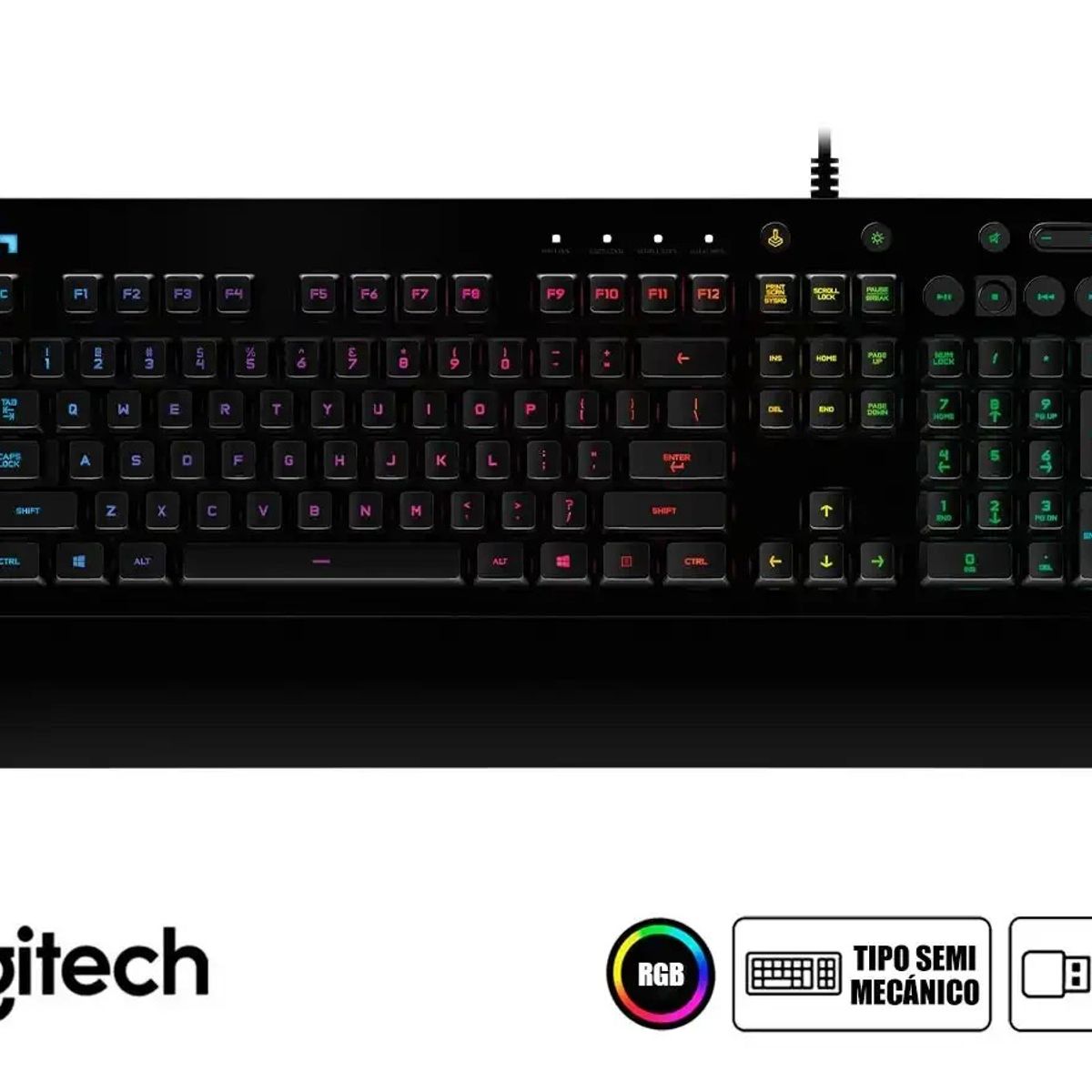 LOGITECH - TECLADO GAMER LOGITECH G213 PRODIGY RGB CON CABLE VERSIÓN P