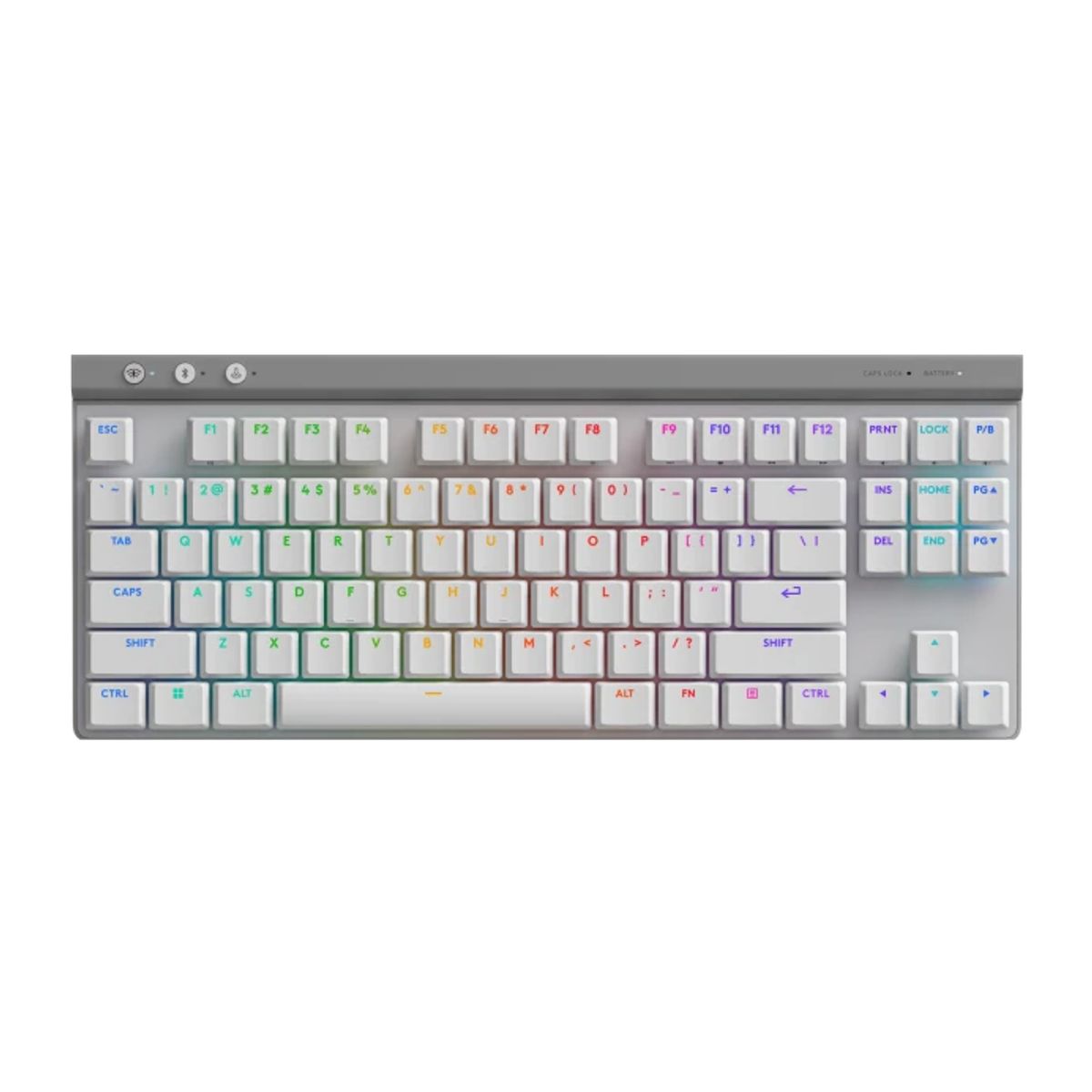 LOGITECH - TECLADO LOGITECH G515 TKL CON CABLE LIGHTSYNC RGB KEYCONTROL BLANCO