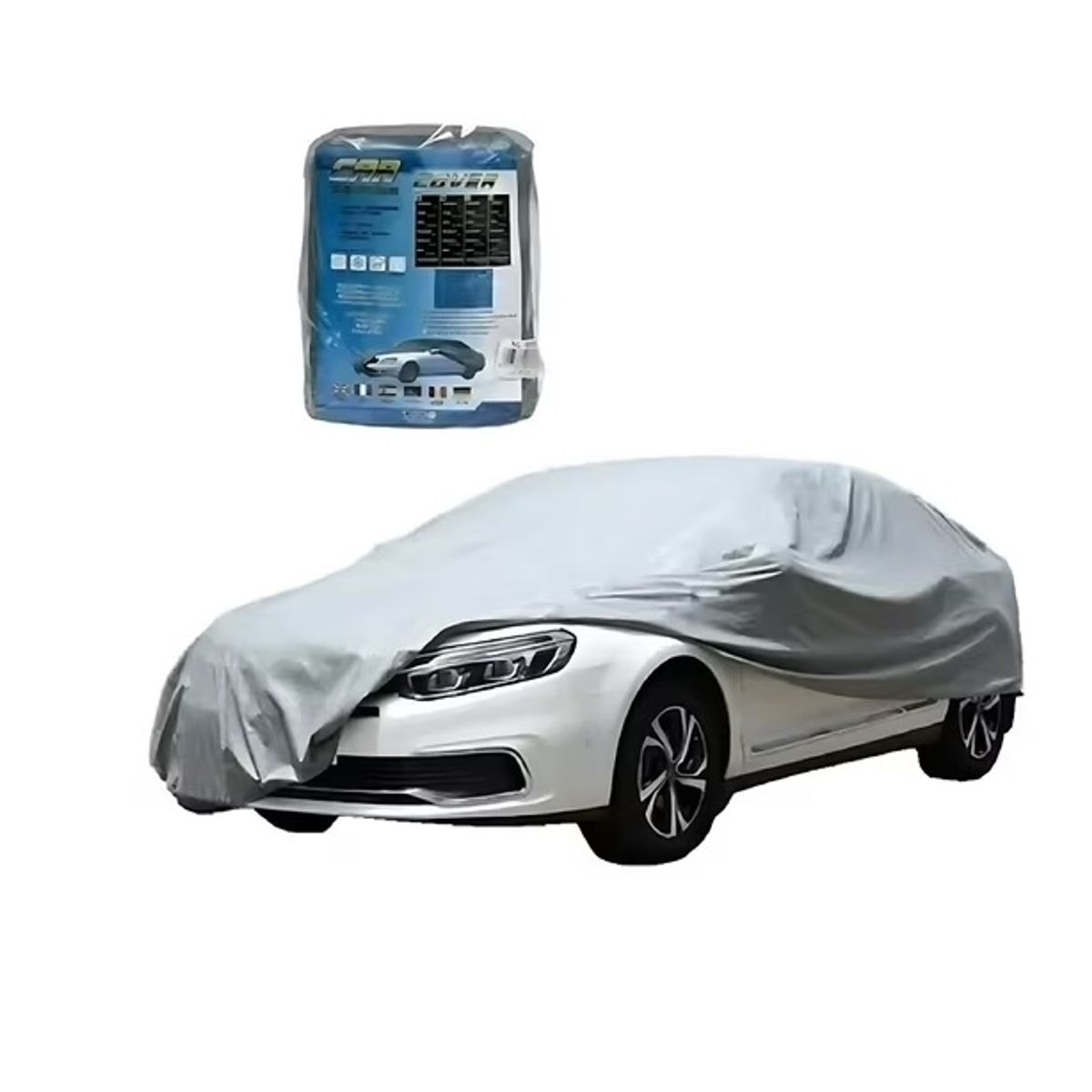 GENERICO - COBERTOR DE AUTO FUNDA 480 X 175 X 120 CM GRIS TALLA L
