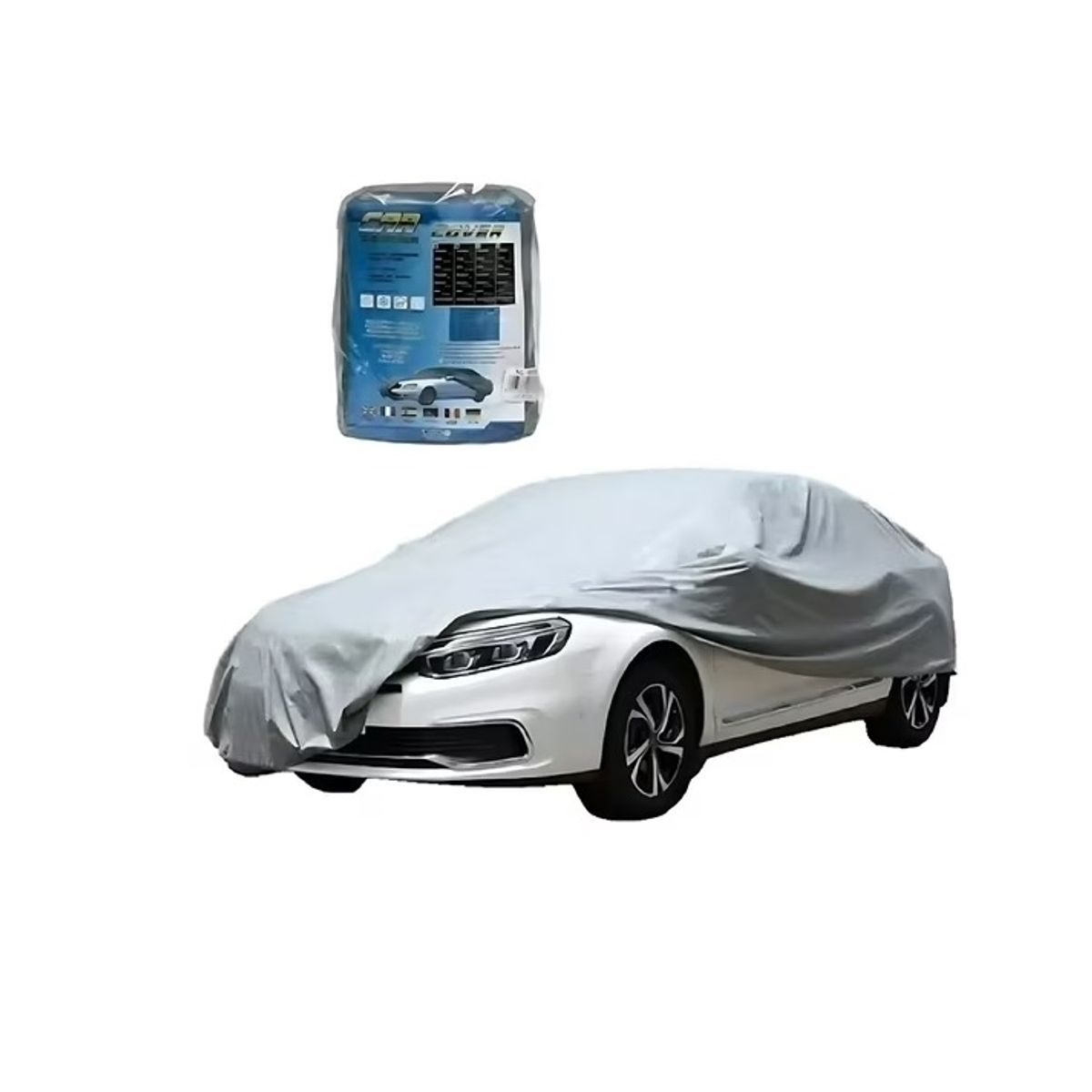 GENERICO - COBERTOR DE AUTO FUNDA 480 X 175 X 120 CM GRIS TALLA L