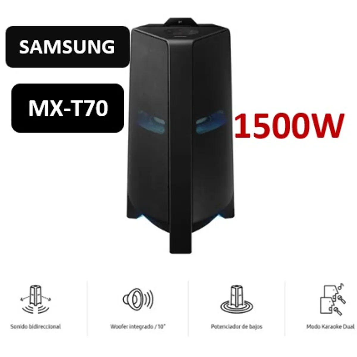 SAMSUNG - Torre de Sonido Samsung MX-T70 Bluetooth 1500W
