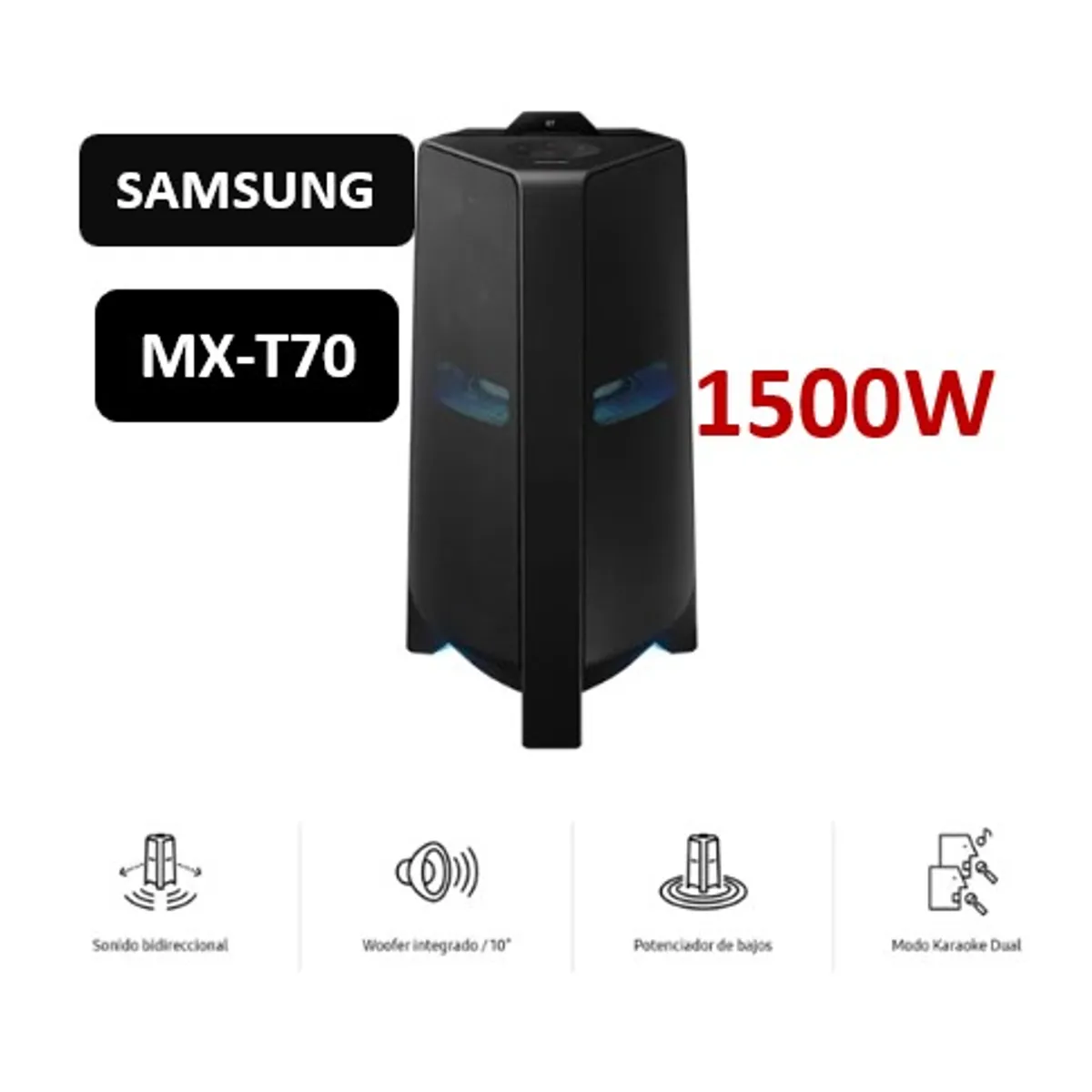 SAMSUNG - Torre de Sonido Samsung MX-T70 Bluetooth 1500W