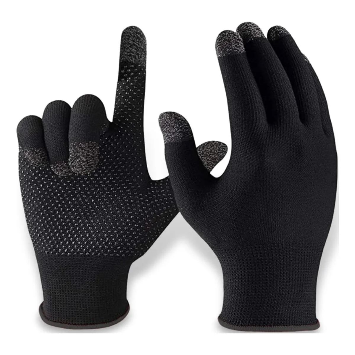 GENERICO - GUANTES ANTIDESLIZANTES PARA GAMER VIDEOJUEGOS NEGRO