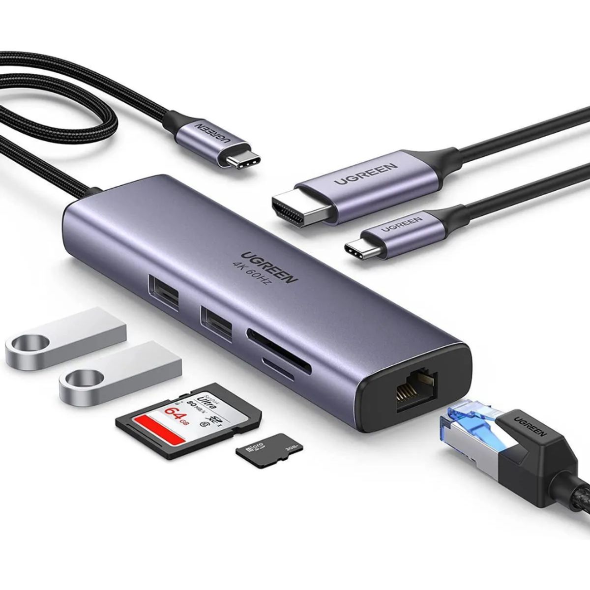 HUB 7 en 1 HDMI 4k 60Fps para Macbook Pro / Air / M1 UGREEN, marca UGREEN - Foto Principal