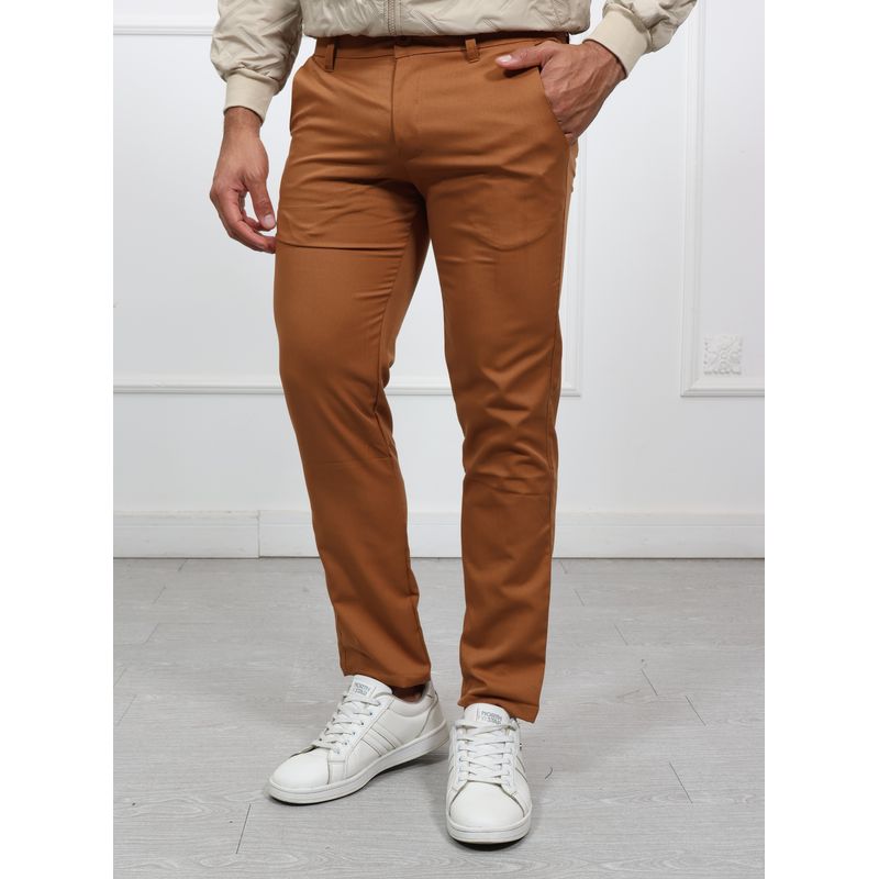 GENERICO - Pantalon Sastre Regular Fit HEDS Camello