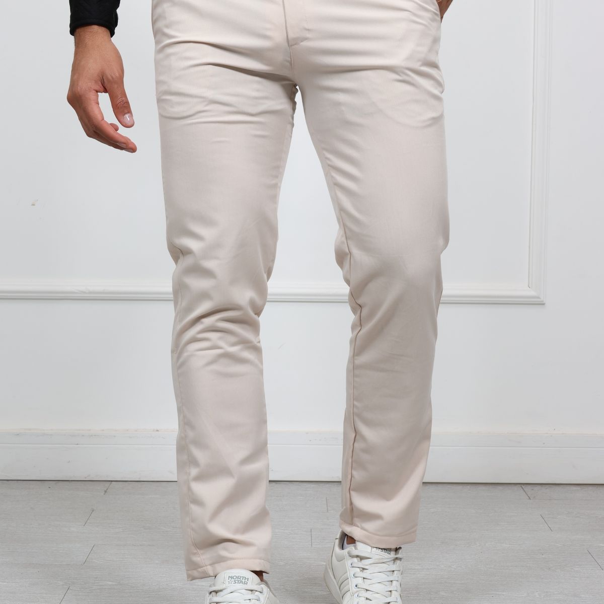 GENERICO - Pantalon de Vestir Lino Milano HEDS Crema