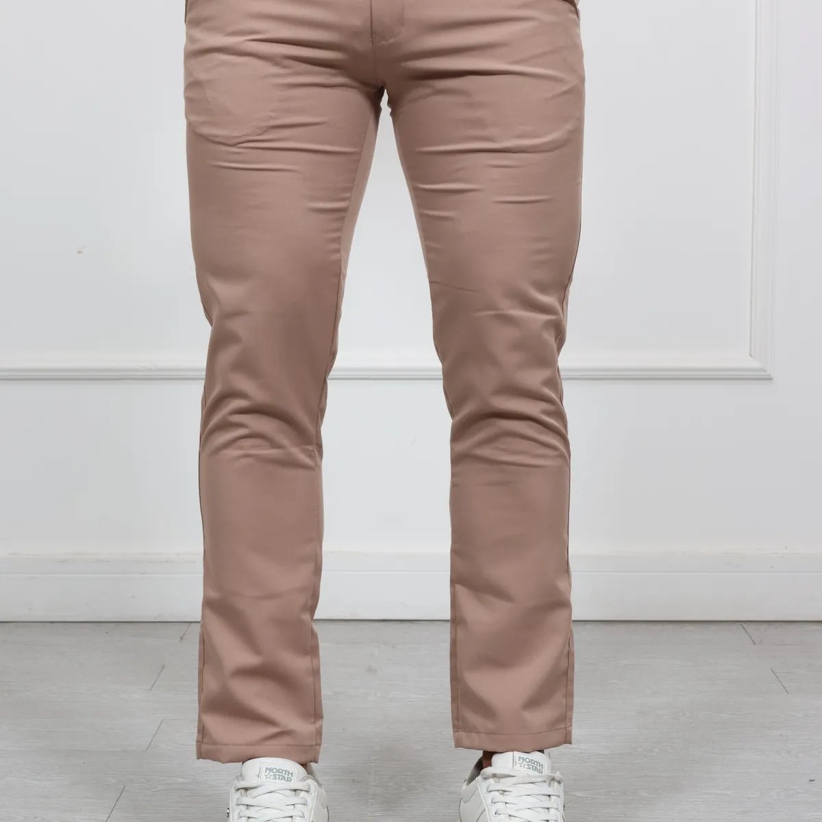 GENERICO - Pantalon de Vestir Lino Milano HEDS color Topo