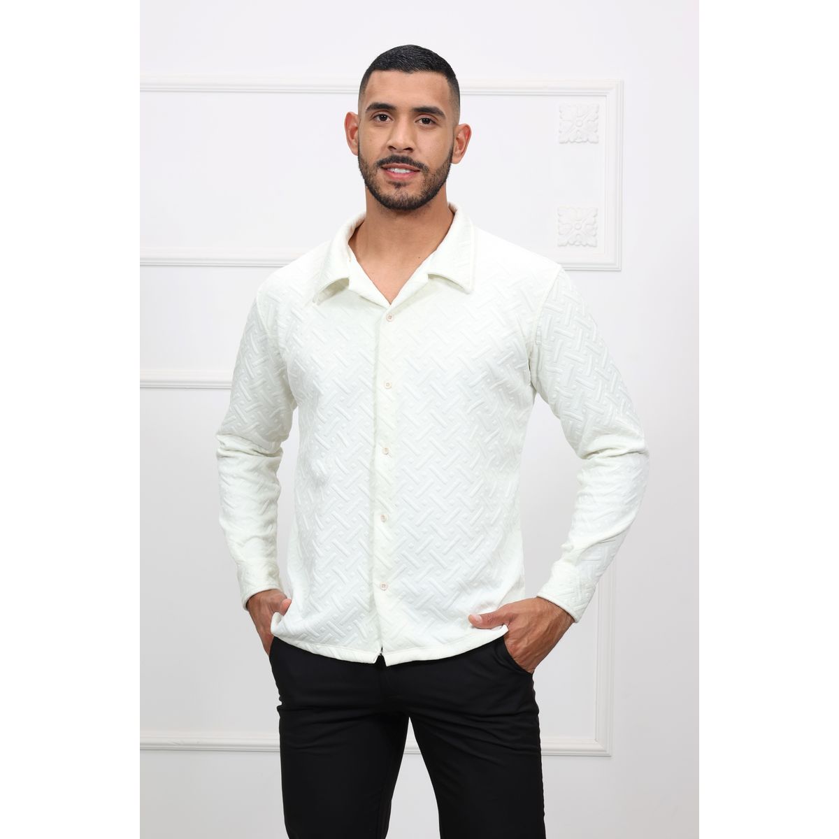 GENERICO - Camisa Manga Larga Casual HEDS color Blanco
