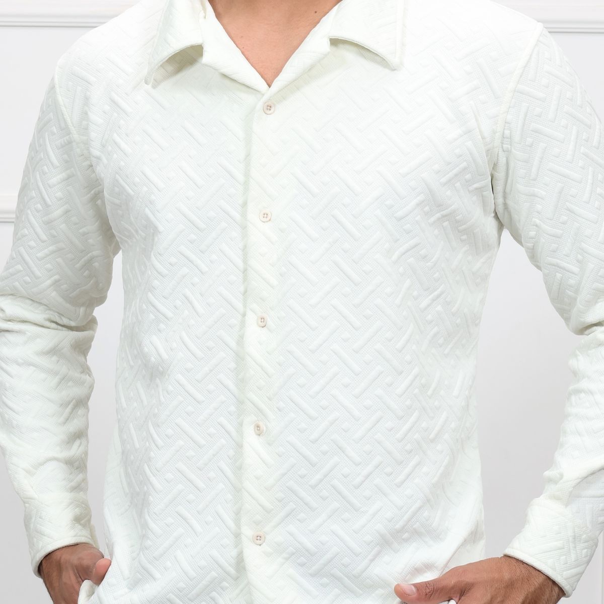 GENERICO - Camisa Manga Larga Casual HEDS color Blanco