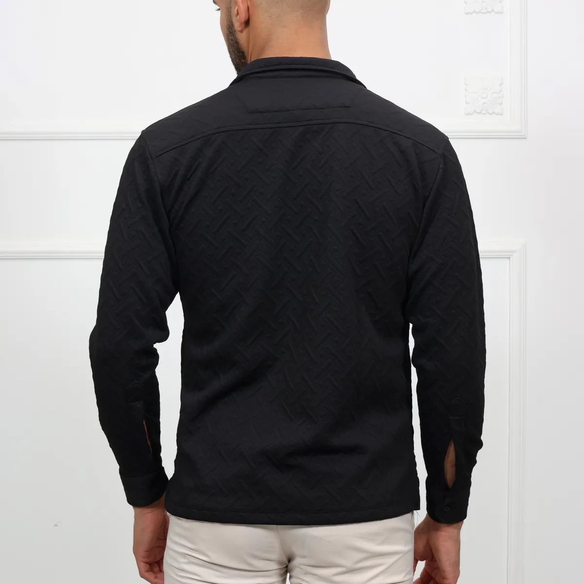 GENERICO - Camisa Manga Larga Casual HEDS color Negro