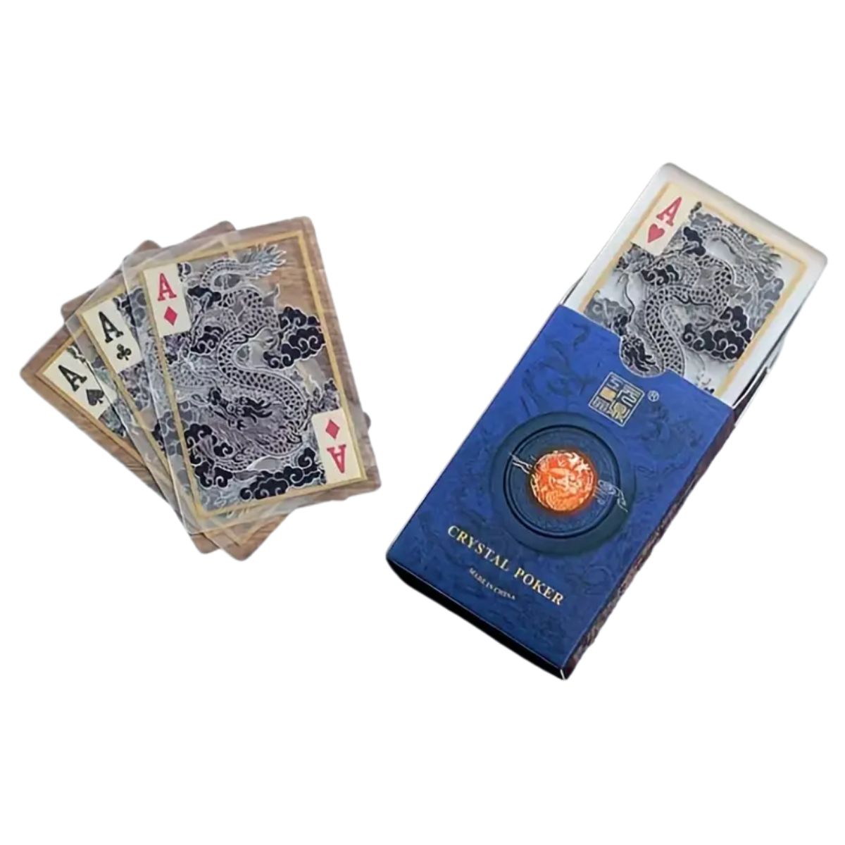 GENERICO - Cartas Poker Long Impermeables Plastico Transparente