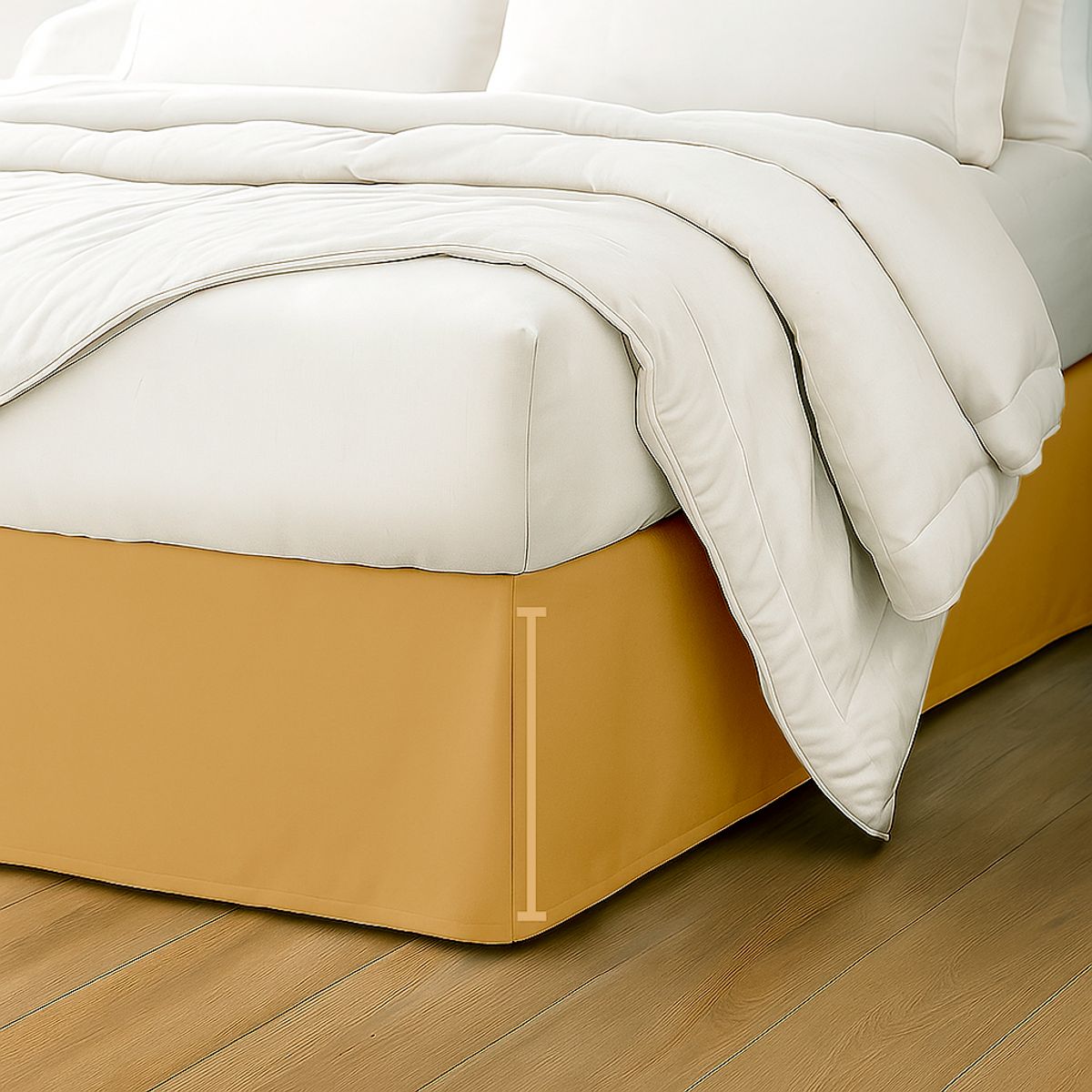 GENERICO - FALDON DE TARIMA 2 PLAZAS MINIMAL MICROFIBRA GAMUZA 35CM