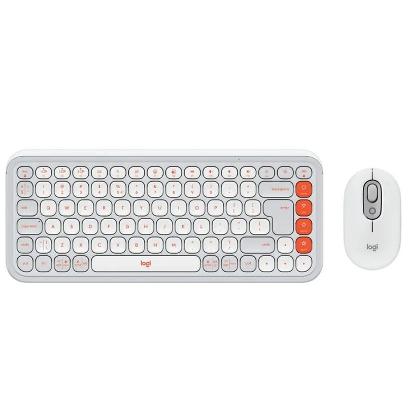 LOGITECH - COMBO TECLADO + MOUSE LOGITECH POP ICON 920-013055 WHITE