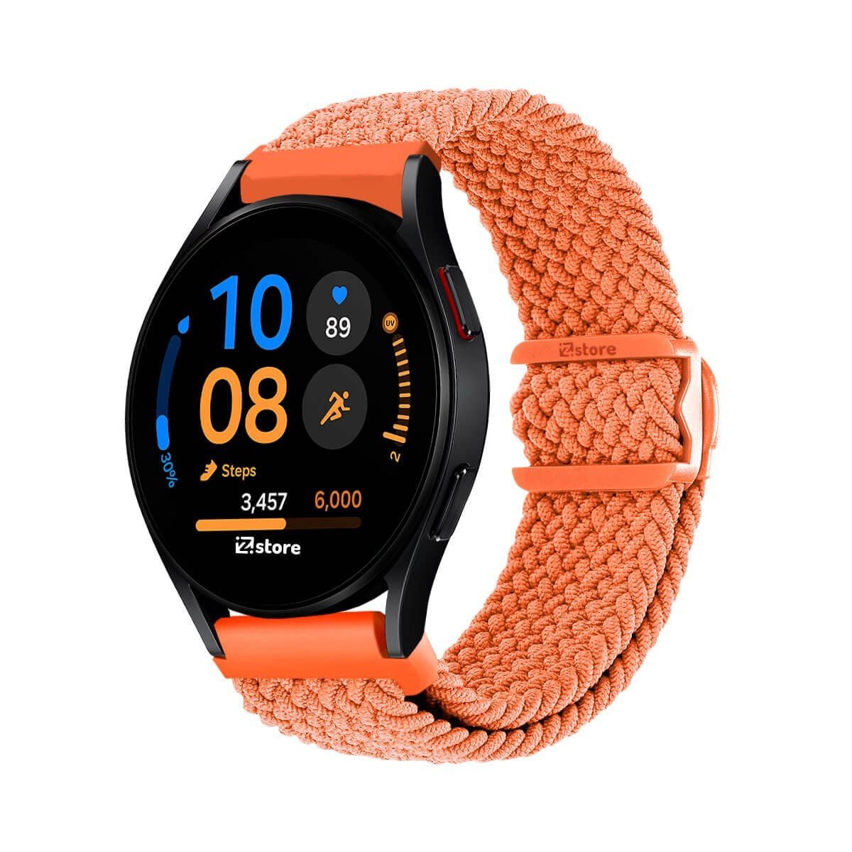 GENERICO - Correa de Nylon Para Samsung Galaxy Watch FE con Broche Naranja