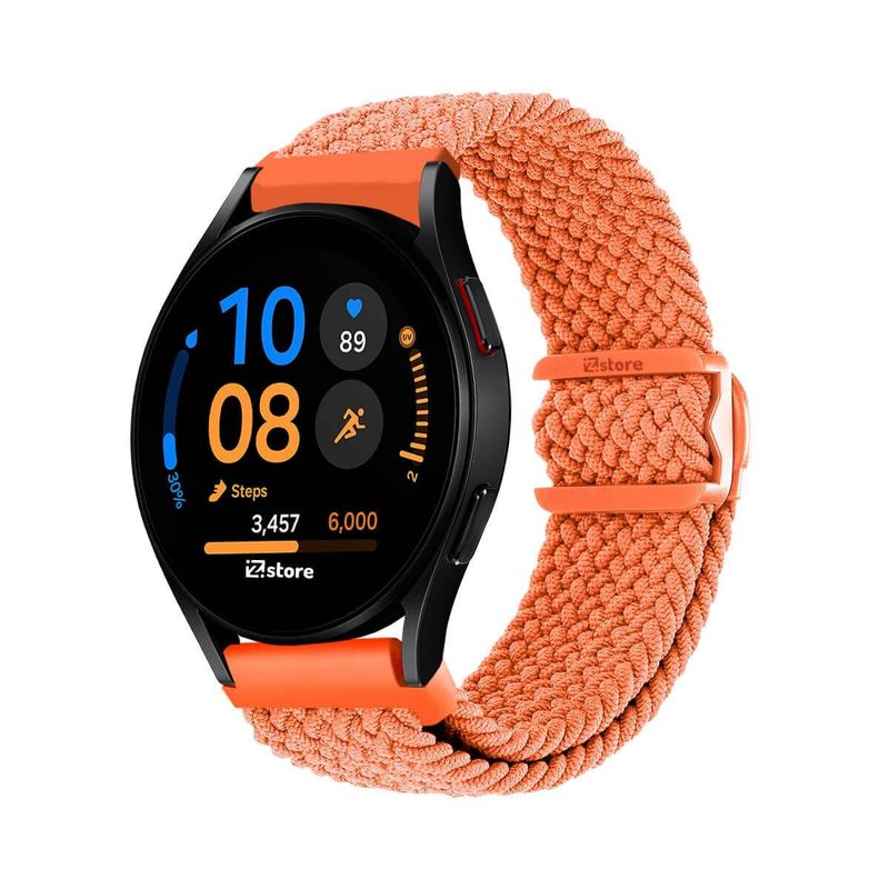 GENERICO - Correa de Nylon Para Samsung Galaxy Watch FE con Broche Naranja