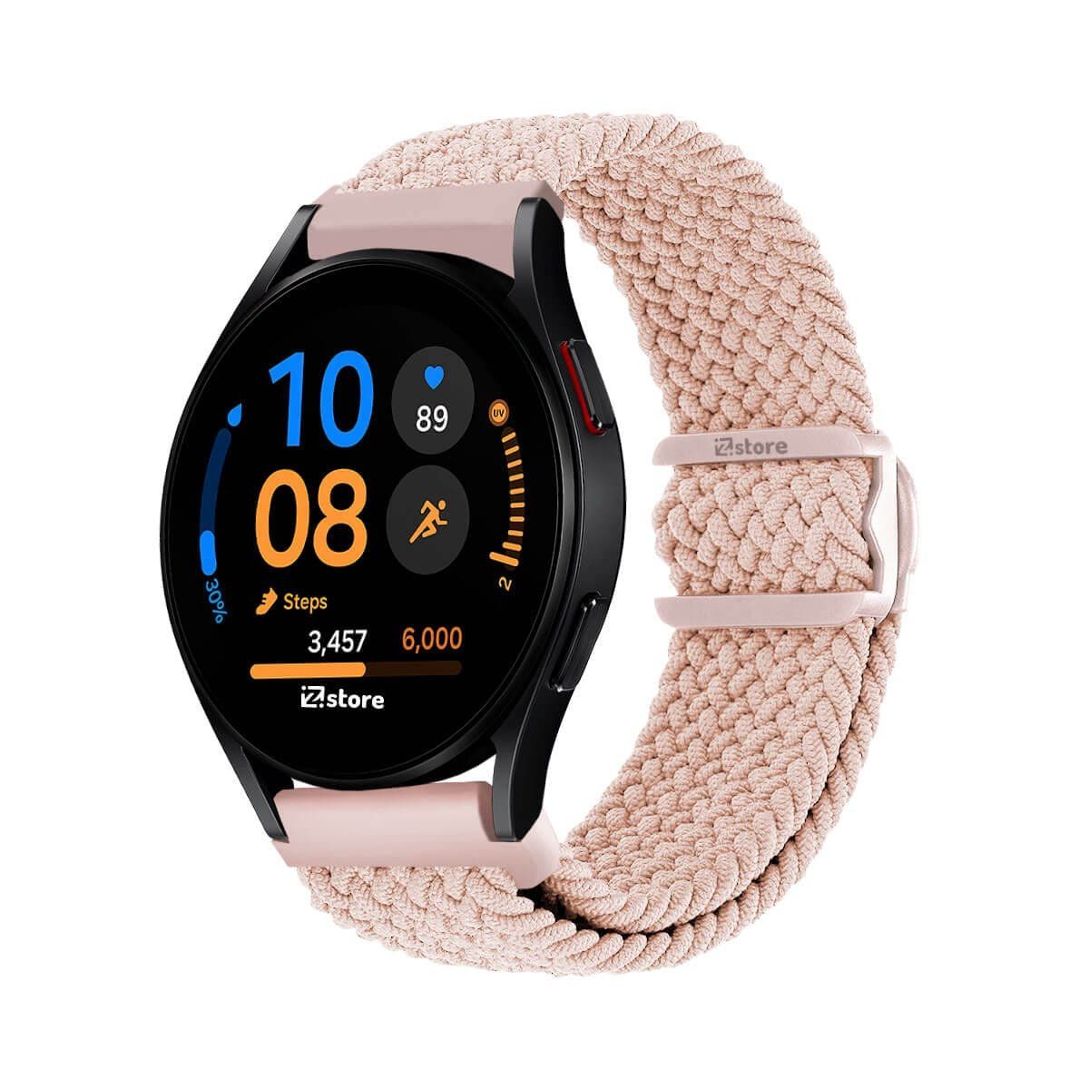GENERICO - Correa de Nylon Para Samsung Galaxy Watch FE con Broche Rosa