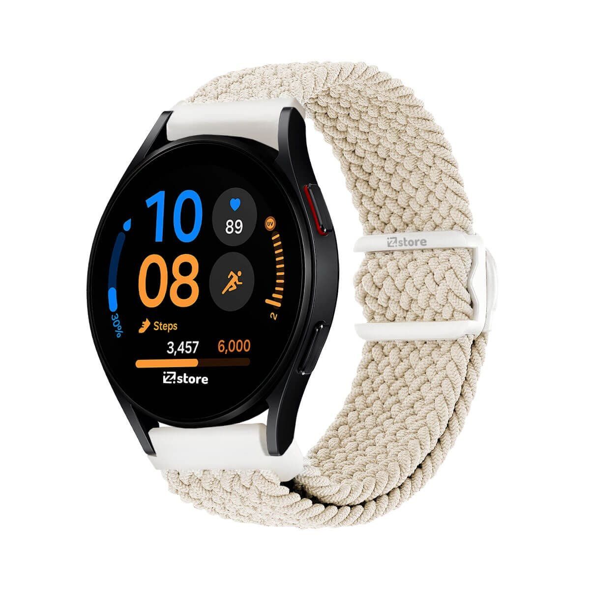 GENERICO - Correa de Nylon Para Samsung Galaxy Watch FE con Broche Crema