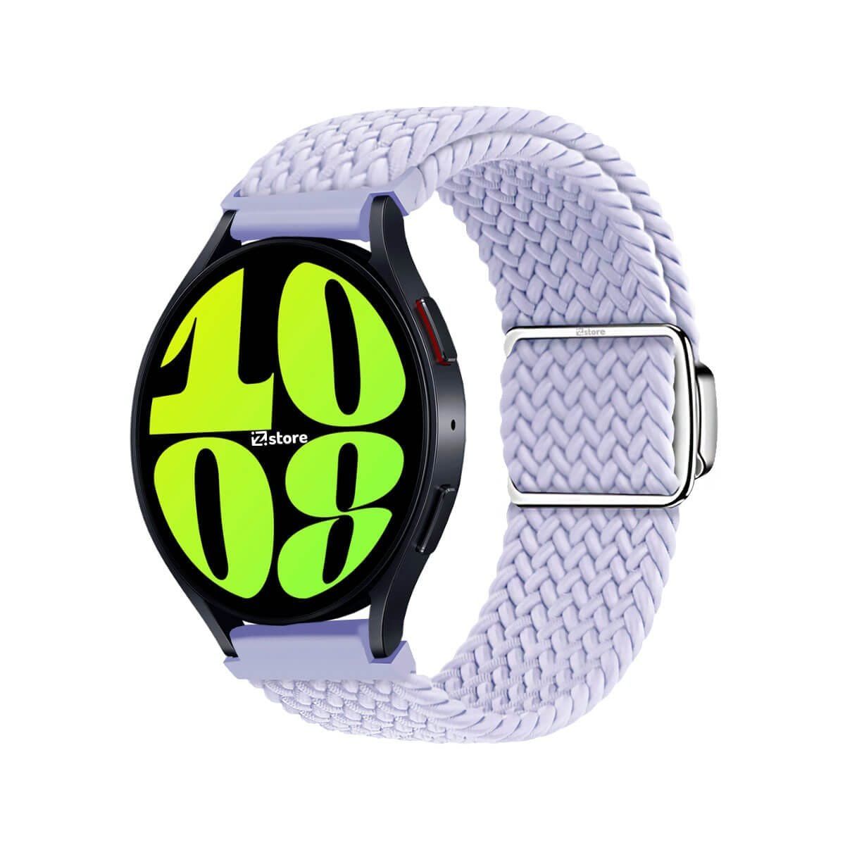 GENERICO - Correa de Nylon Para Samsung Galaxy Watch 6 con Broche Magnético Lila