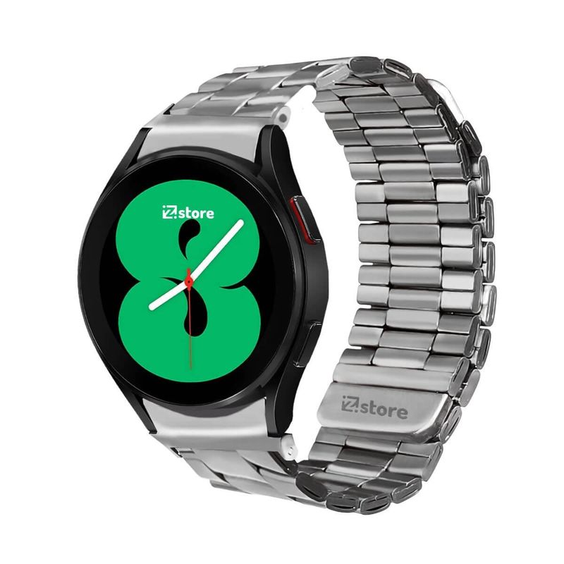 GENERICO - Correa de Metal Para Samsung Galaxy Watch 4 Magnética Silver