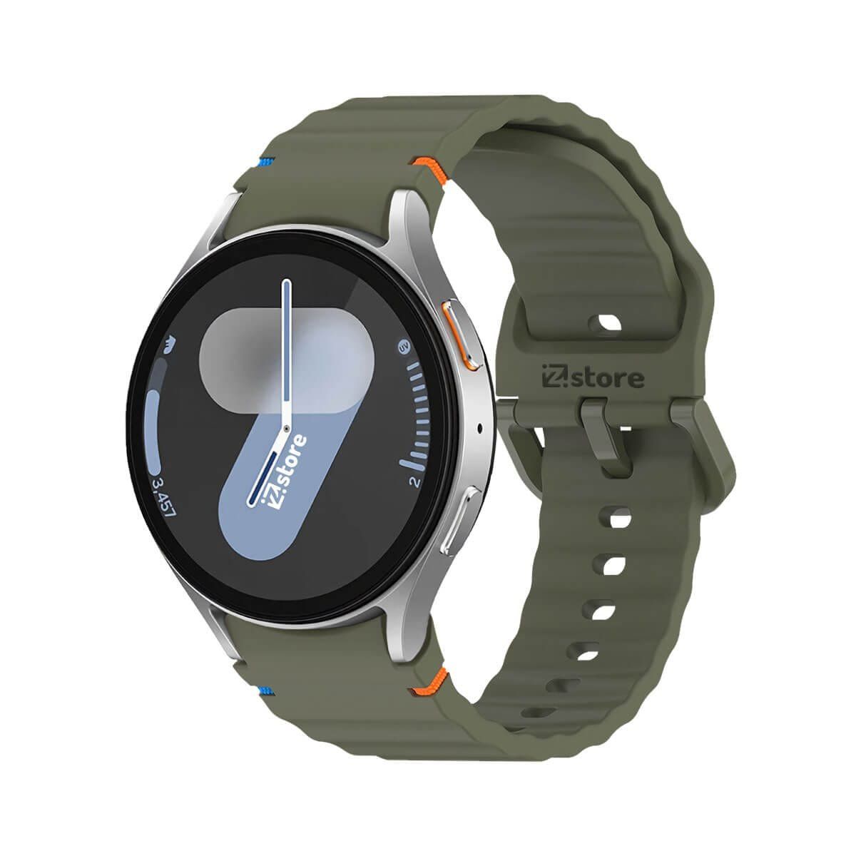 GENERICO - Correa Silicona Para Samsung Galaxy Watch 7 Liner Verde militar
