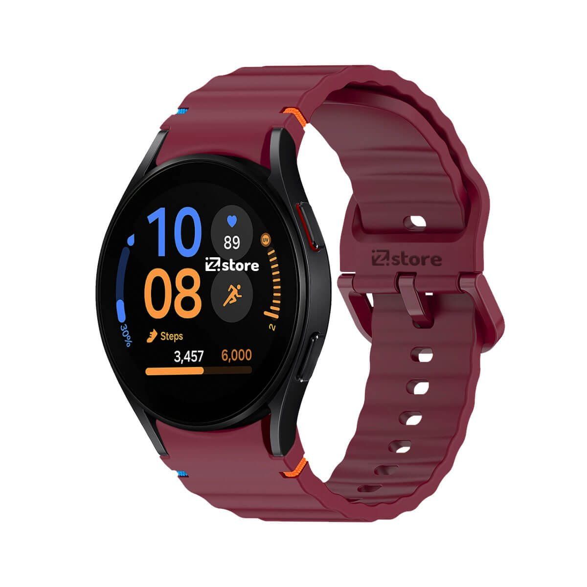 GENERICO - Correa Silicona Para Samsung Galaxy Watch FE Liner Vino