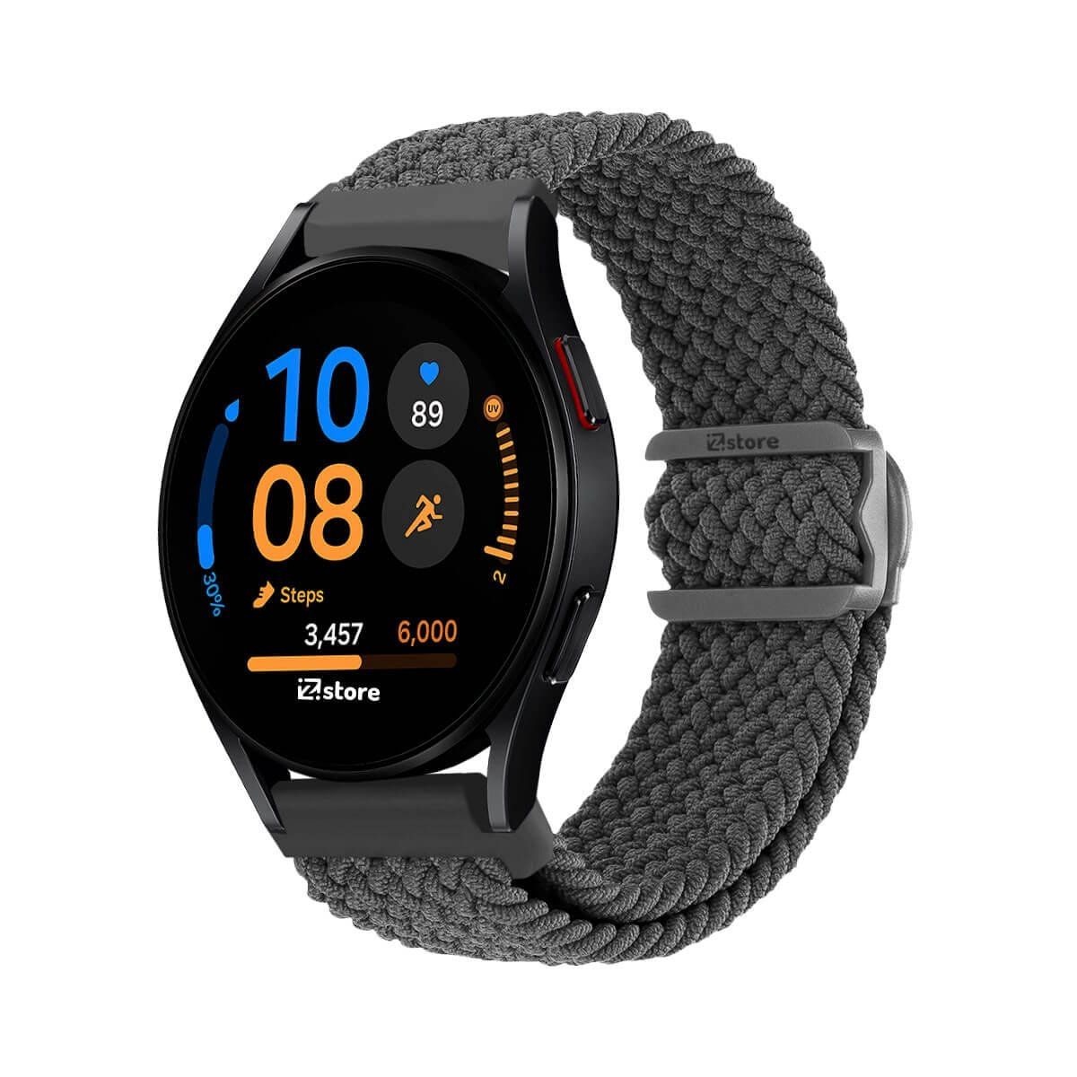 GENERICO - Correa de Nylon Para Samsung Galaxy Watch FE con Broche Gris