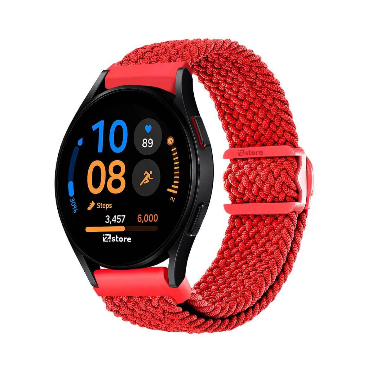 GENERICO - Correa de Nylon Para Samsung Galaxy Watch FE con Broche Rojo