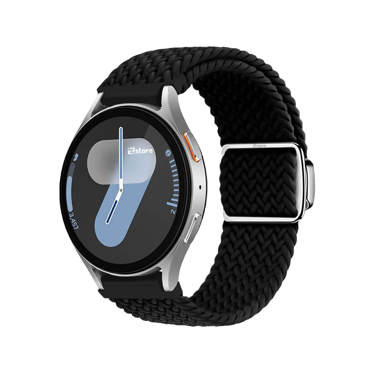GENERICO - Correa de Nylon Para Samsung Galaxy Watch 7 con Broche Magnético Negro